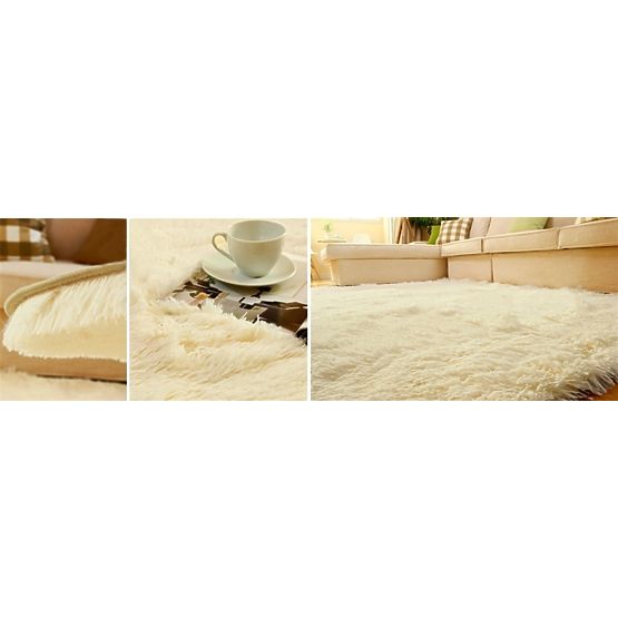 Detský plyšový koberec - Creme