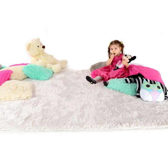 Detský plyšový koberec - Creme