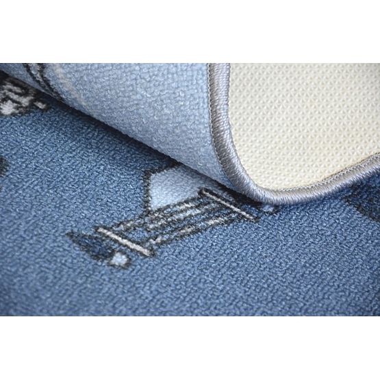 Detský protišmykový koberec STREET - modrý