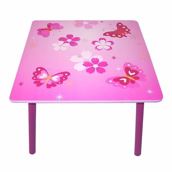 Detský stôl so stoličkami - motýliky