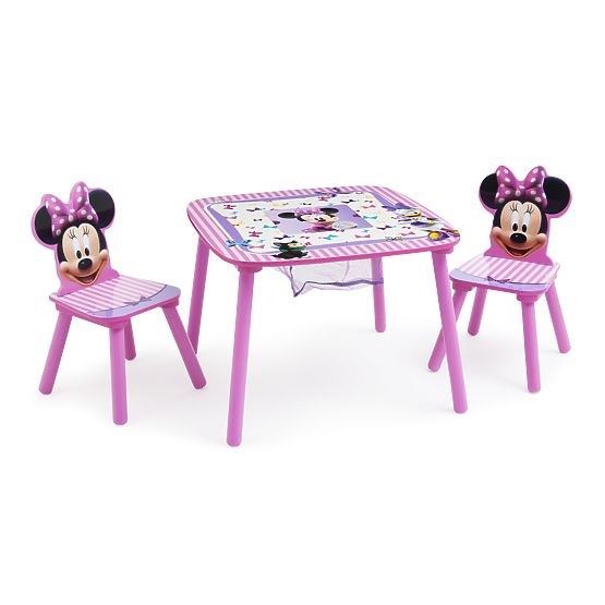 Detský stôl so stoličkami - myška Minnie