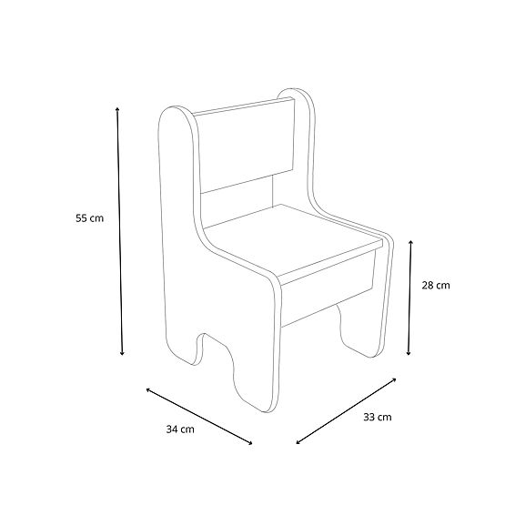 detský stôl Timi a dve stoličky MDF farba biela / dub craft zlatý