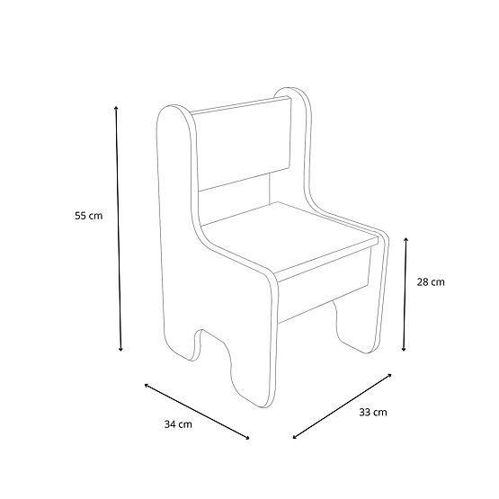 detský stôl Timi + stolička MDF farba biela
