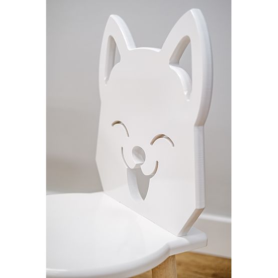 Detský stôl so stoličkami - Líška - biely