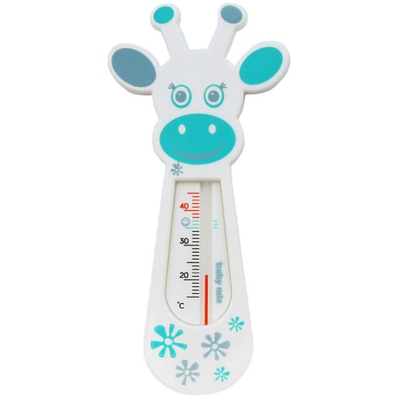Detský teplomer do vaničky Baby Mix Žirafa white Biela