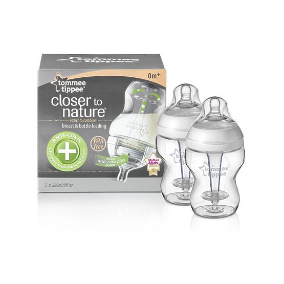 Dojčenská fľaša C2N ANTI-COLIC, 260ml, 2 ks