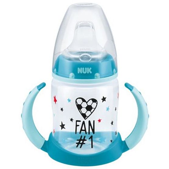 Dojčenská fľaša na učenie NUK Football 150 ml tyrkysová