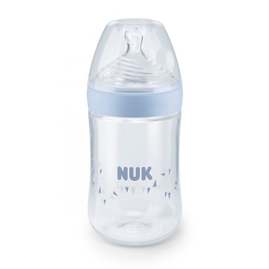 Dojčenská fľaša NUK Nature Sense 260 ml modrá