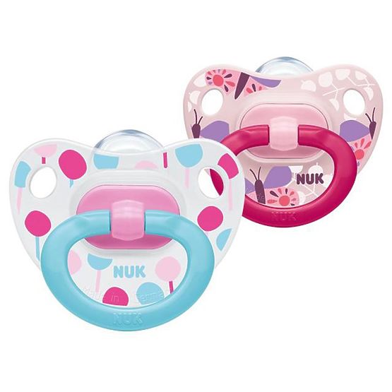 Dojčenský cumlík  NUK Classic Happy Day 0-6m 2ks ružové Ružová 0-6 m