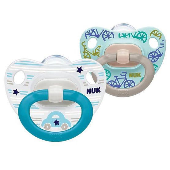 Dojčenský cumlík  NUK Classic Happy Day 0-6m 2ks zelené 0-6 m