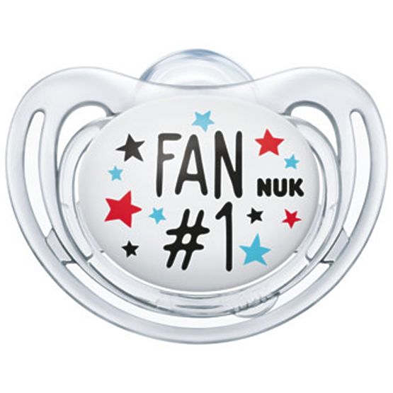 Dojčenský cumlík NUK Freestyle Football  6-18m 2ks Transparentná