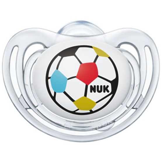 Dojčenský cumlík NUK Freestyle Football  6-18m 2ks Transparentná