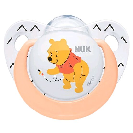 Dojčenský cumlík Trendline NUK Medvedík Pú 0-6m marhuľový Oranžová 0-6 m