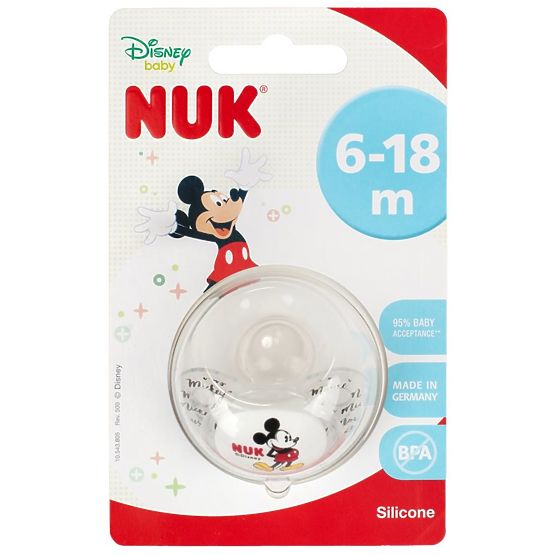 Dojčenský cumlík Trendline NUK Mickey Mouse 6-18m biely Biela 6-18 m