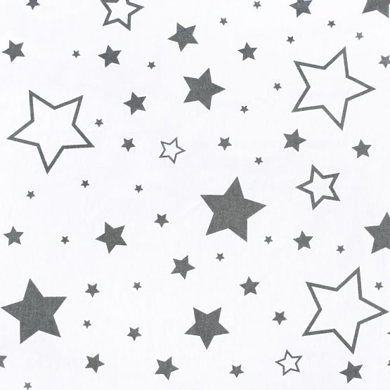Dojčiaci vankúš New Baby hviezdy sivé Biela
