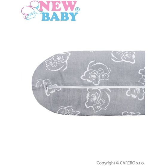 Dojčiaci vankúš New Baby Medvedíkovia sivý Sivá