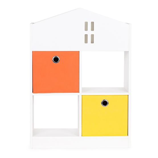 Domčeková knižnica s úložnými boxmi