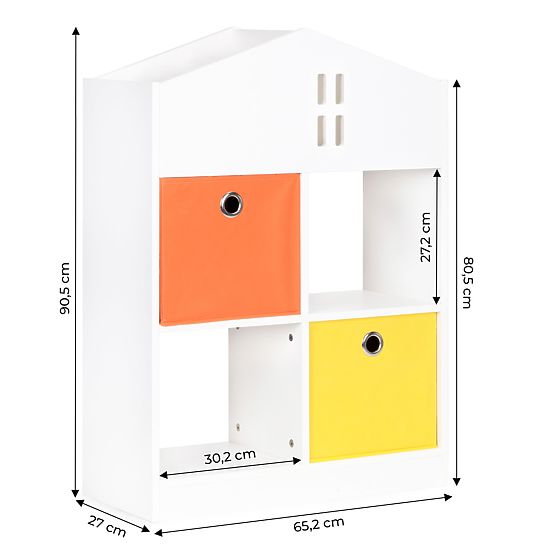 Domčeková knižnica s úložnými boxmi