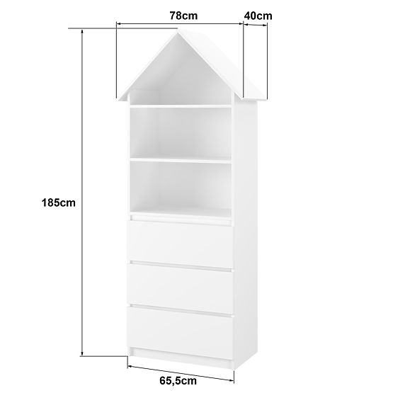 Domčeková knižnica Sofie - biela