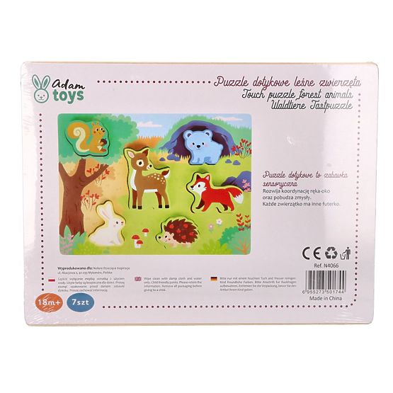 Dotyková skladačka 3D Lesné zvieratá