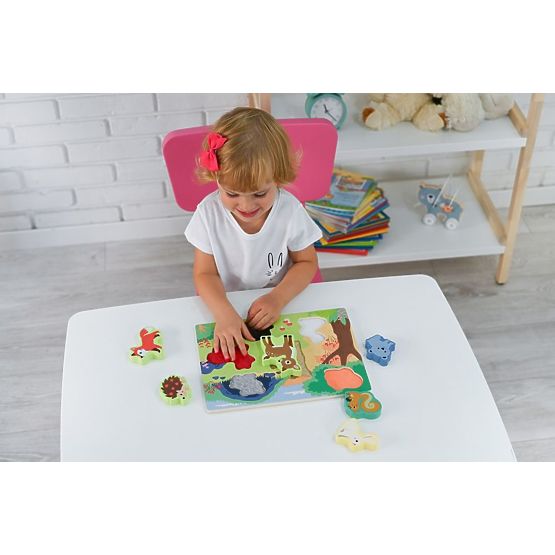 Dotyková skladačka 3D Lesné zvieratá