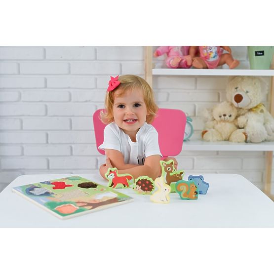 Dotyková skladačka 3D Lesné zvieratá