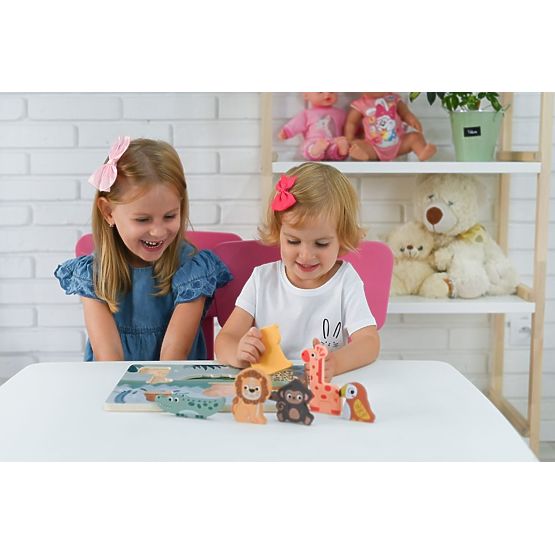 Dotyková skladačka 3D Zvieratá zo safari