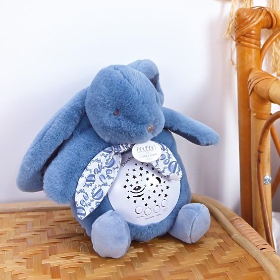 Doudou Hracia skrinka s projekciou Zajačik modrý