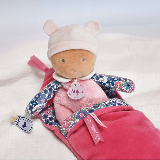 Doudou Jolijou Bábätko v navliekacej perinke 20 cm