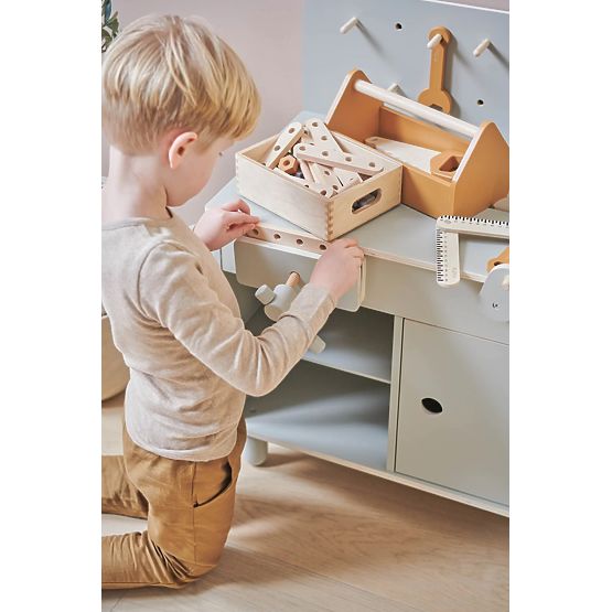 Drevená dielňa Nordic - šedá