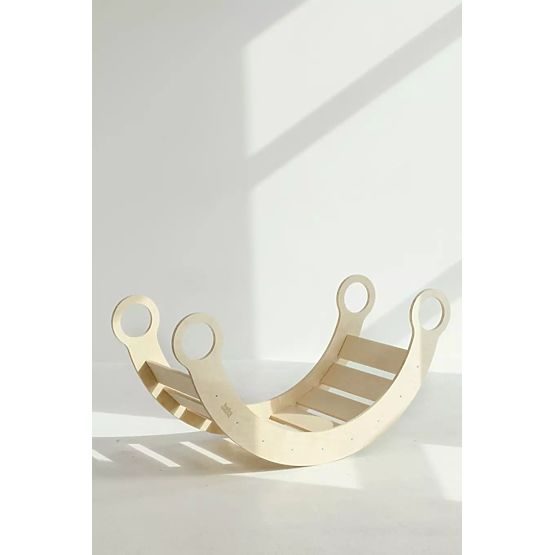 Drevená hojdačka Montessori L – prírodná