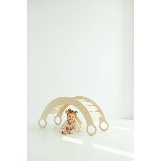 Drevená hojdačka Montessori L – prírodná