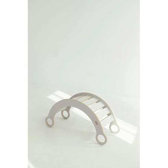 Drevená hojdačka Montessori M - biela