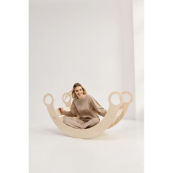 Drevená hojdačka Montessori XL - prírodná