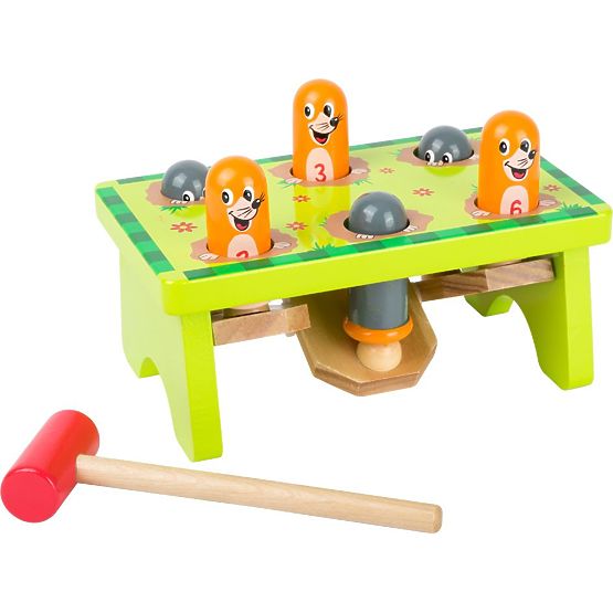 Drevená hračka zatĺkačka Chyť Krtka