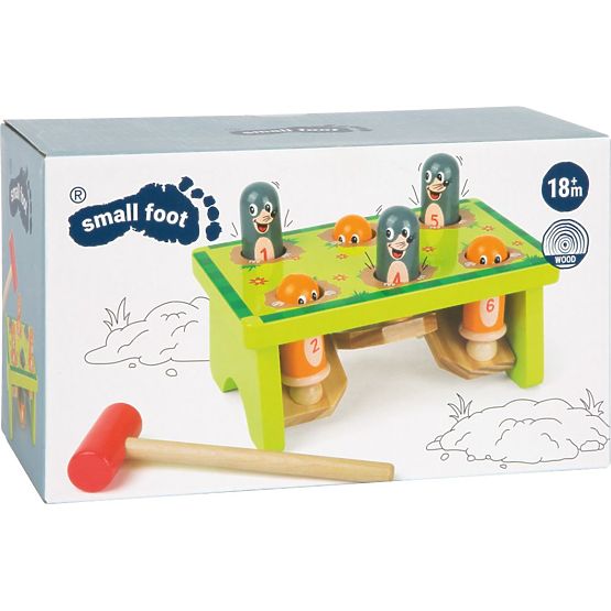 Drevená hračka zatĺkačka Chyť Krtka