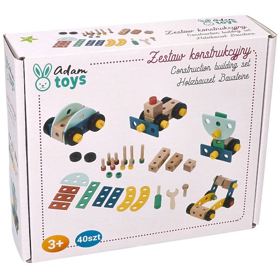 Drevená konštrukčná sada 40 prvkov