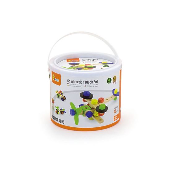 Drevená konštrukčná stavebnica pre děti Viga 48 dielov Multicolor