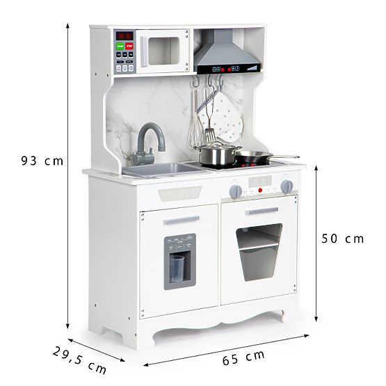 Drevená kuchynka pre deti so zvukmi a LED + príslušenstvo ECOTOYS