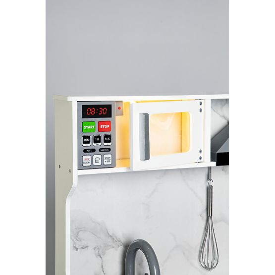 Drevená kuchynka pre deti so zvukmi a LED + príslušenstvo ECOTOYS