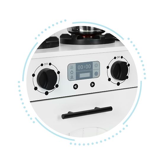 Drevená kuchynka pre deti rúra horáky mikrovlnná rúra príslušenstvo ECOTOYS