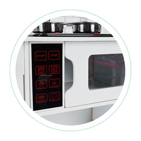 Drevená kuchynka pre deti + zvuky a svetielka ECOTOYS