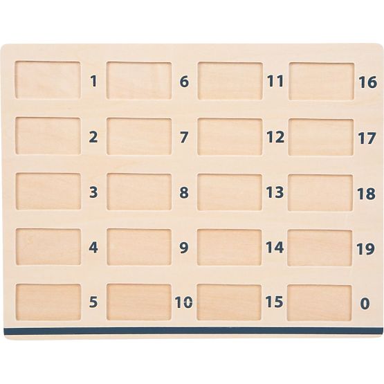 Drevená matematická tabuľka