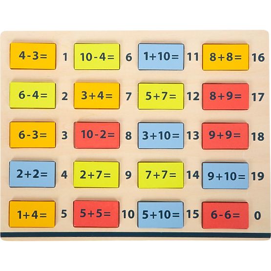 Drevená matematická tabuľka