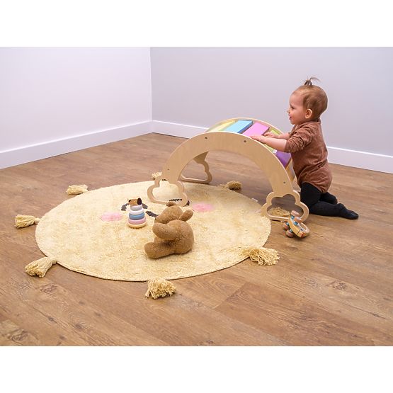 Drevená montessori hojdačka - dúhová