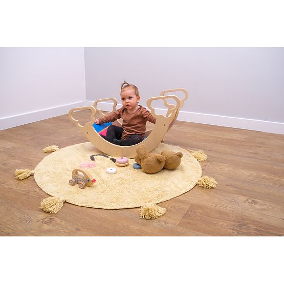 Drevená montessori hojdačka - dúhová