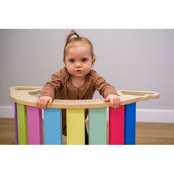 Drevená montessori hojdačka - dúhová