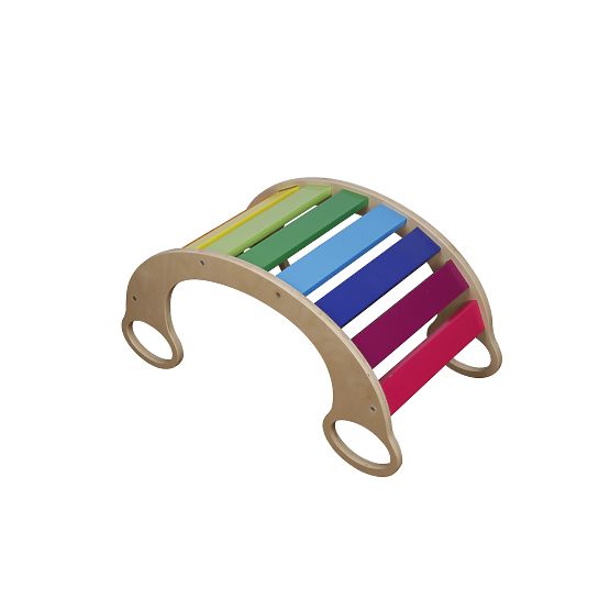 Drevená Montessori hojdačka Jumbo - farebná