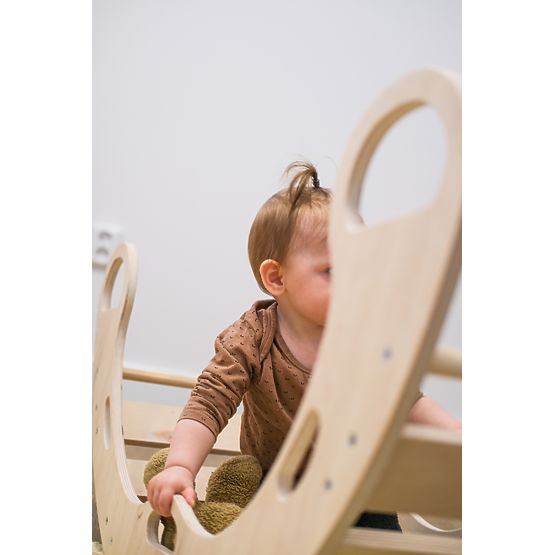 Drevená montessori hojdačka - prírodná