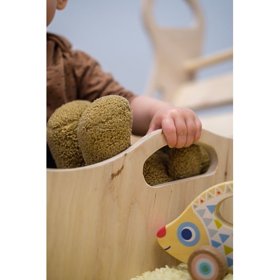 Drevená montessori hojdačka - prírodná